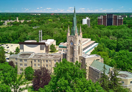 Overhead photo of Middlesex college.